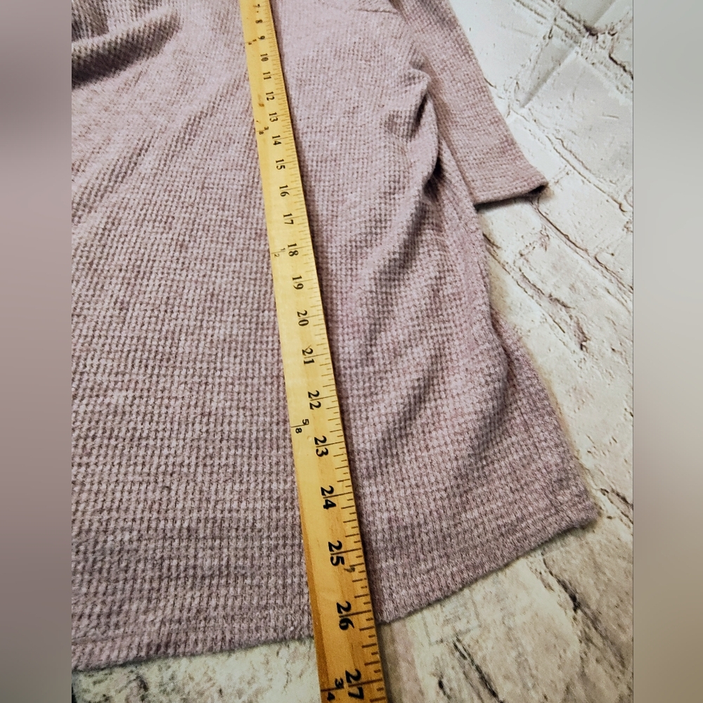 J.Jill Wearever Waffle Knit Lavender Purple Cowl Neck 3X Pullover Sweater Flowy - Picture 10 of 11